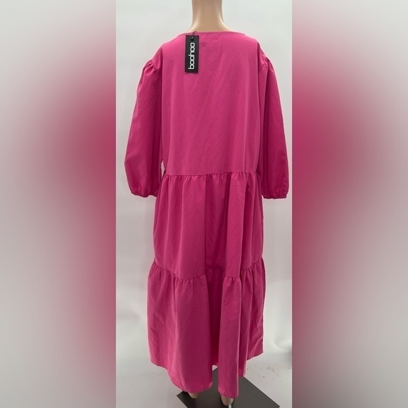 TALL POPLIN TIRED MIDI SMOCK DRESS SZ 10 NWT - Picture 4 of 10